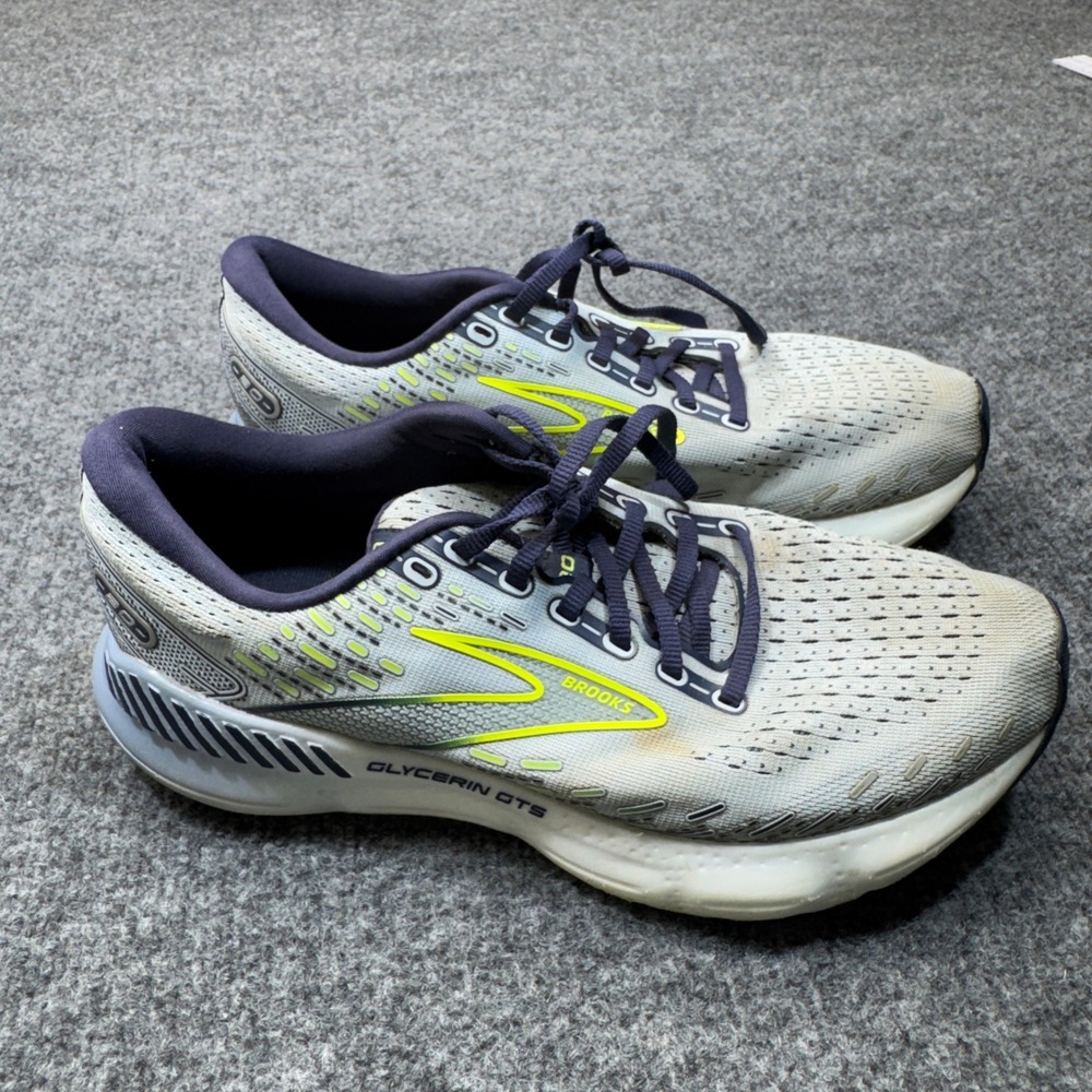 Brooks Glycerin GTS 20 Running Shoes Womens 9.5 Gray Blue DNA LOFT Sneakers